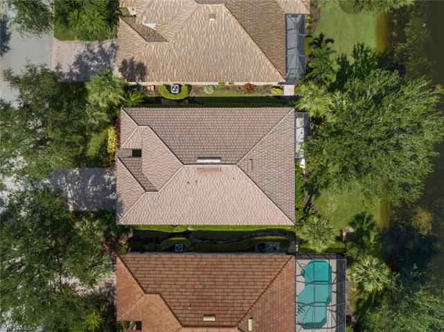 Aerial view of tile roof