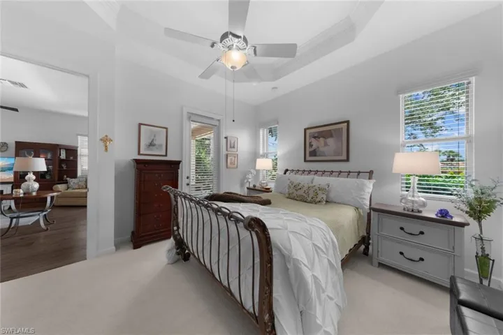 Spacious Master with Tray ceilings
