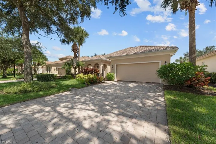 Front view beautifully landscaped