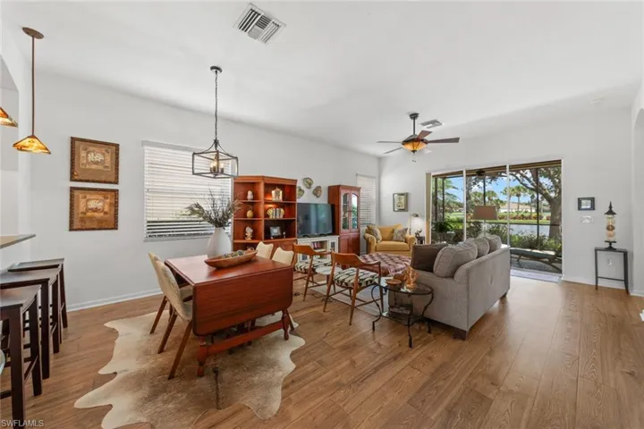 Dining room and living room