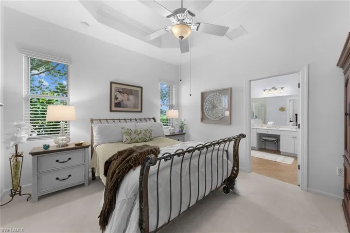 Spacious Master with Tray ceilings