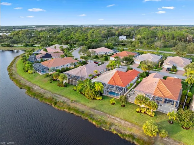 Aerial view of the back of the Villa