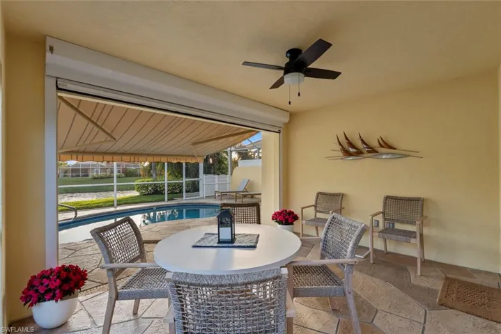 with SunSetter awning