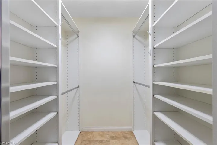 View of spacious closet