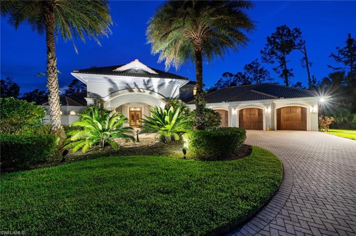 Front Elevation at Night - Landscape Lighting