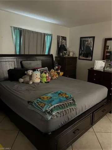 View of tiled bedroom