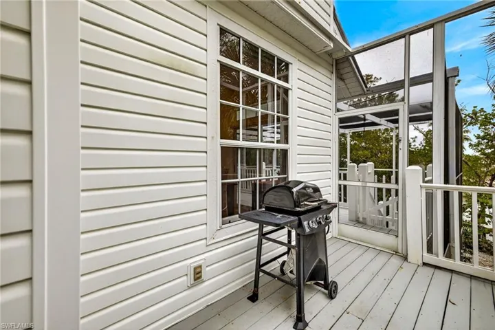Deck featuring grilling area