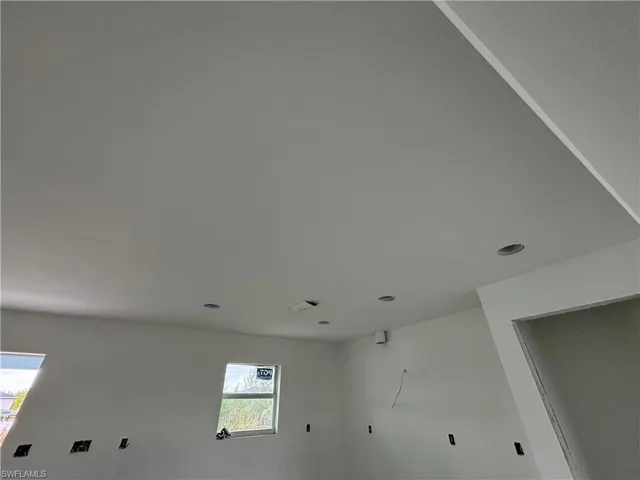 Showing outlet and light setup in kitchen