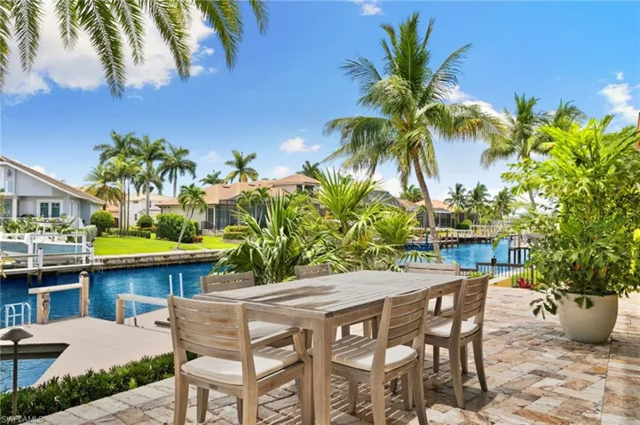 View of pool featuring a water view and a dock