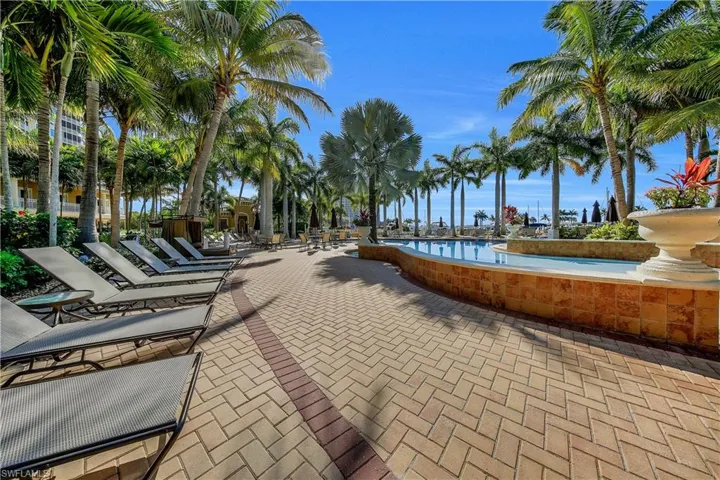View of community featuring a patio and a pool