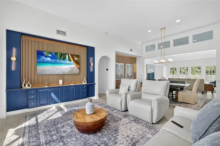 Living Room with new accent walls