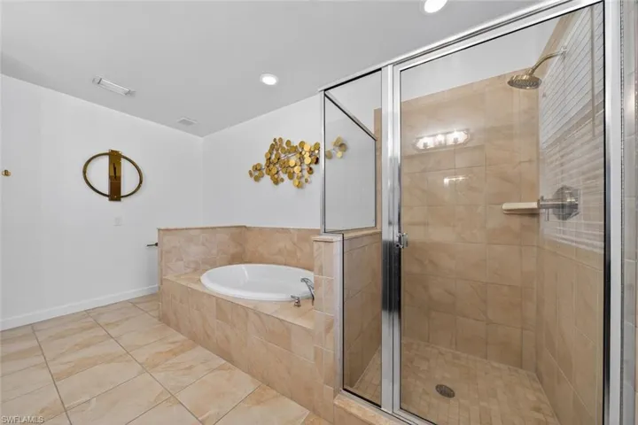 Master Bath shower and tub
