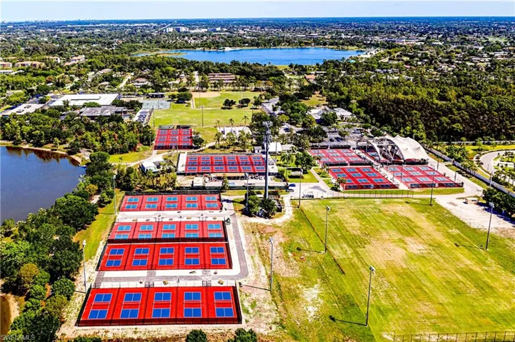 Bird's eye view of a large body of water