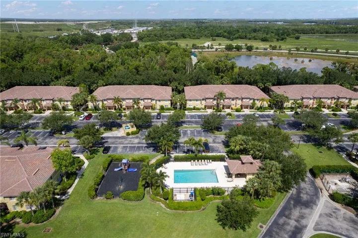 Bird's eye view of a pool