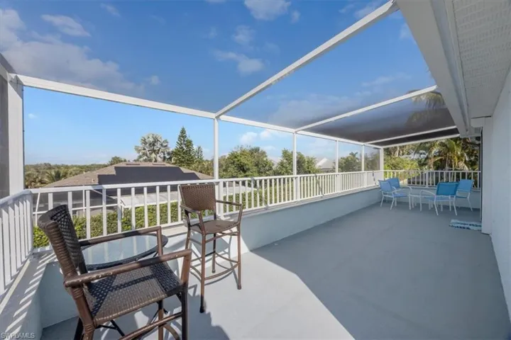 Screened deck with new screens and decking