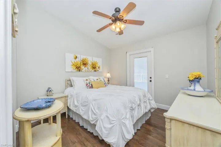 2nd bedroom upstairs has a door onto the deck