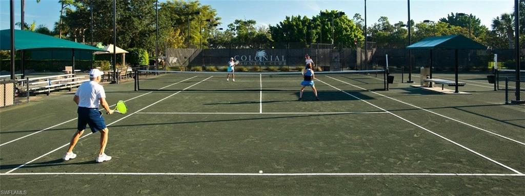 The Colonial Country Club tennis facilities feature 8 lighted state of the art clay tennis courts & 8 pickleball courts.