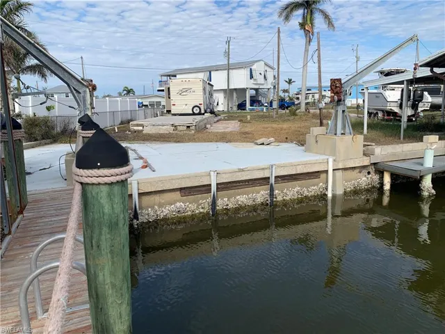 View of seawall from dock.