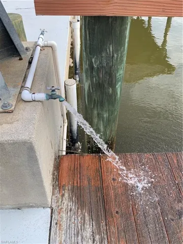 Water service at dock.