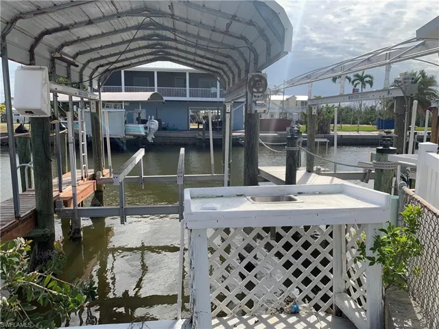 View towards boat lift.