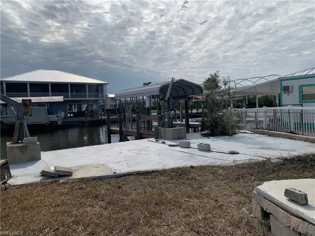 View from lot towards seawall