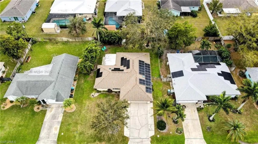 Aerial view of residential area