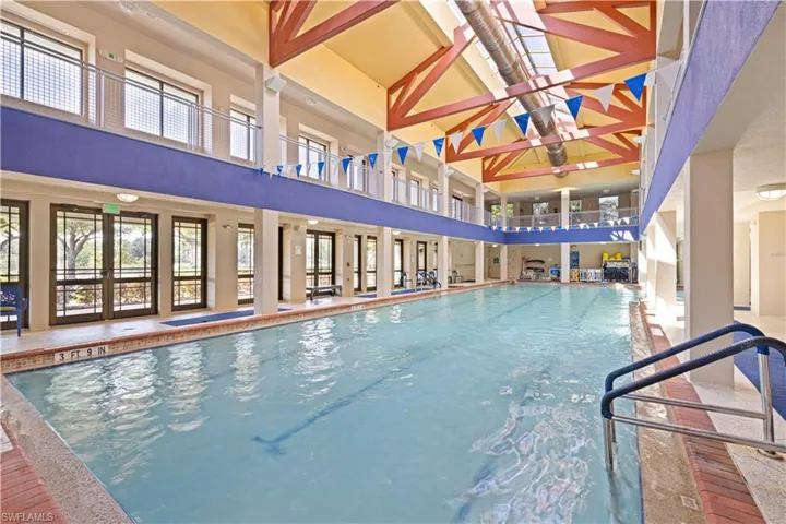 Indoor heated pool with upstairs walking track - elevator or stairs accessible