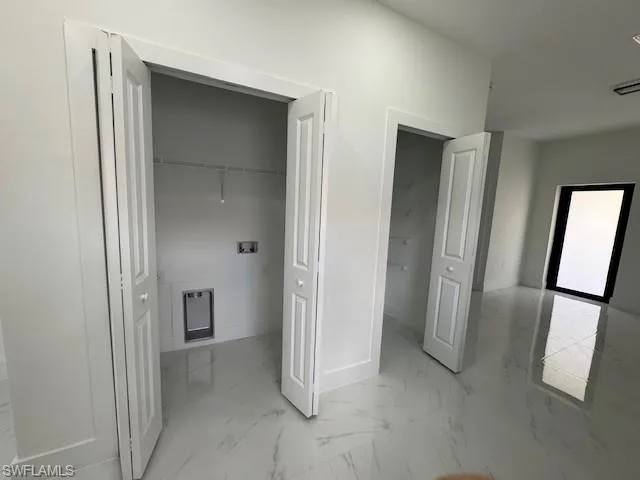 Hookup laundry for washer and dryer available
