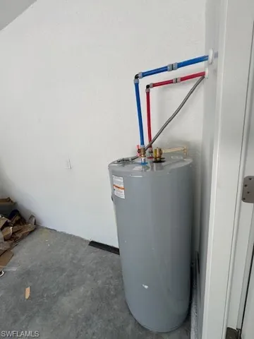 Utilities featuring electric water heater