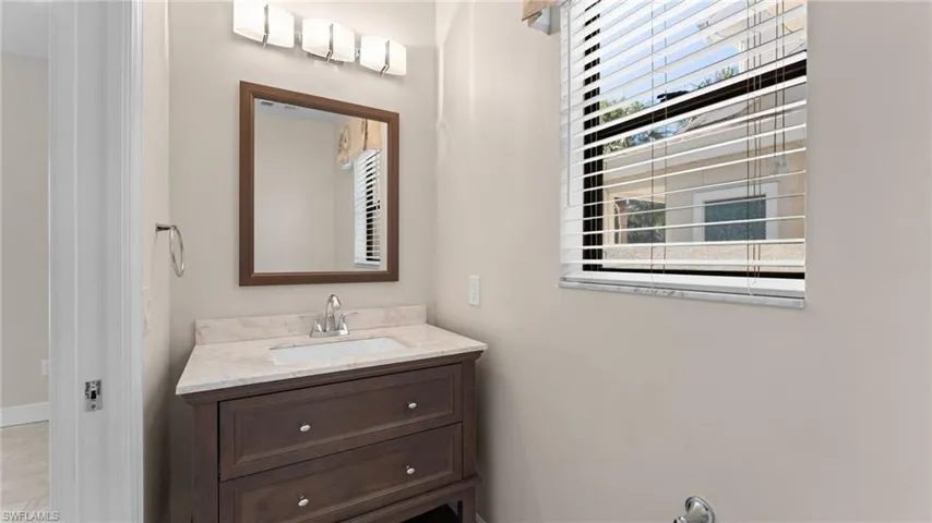 Bathroom featuring vanity
