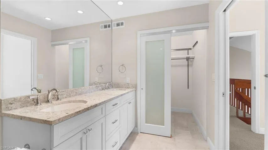 Bathroom featuring vanity