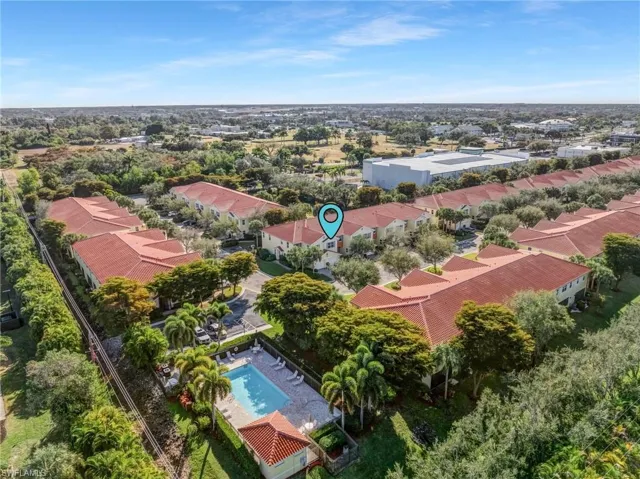 Aerial view of residential area