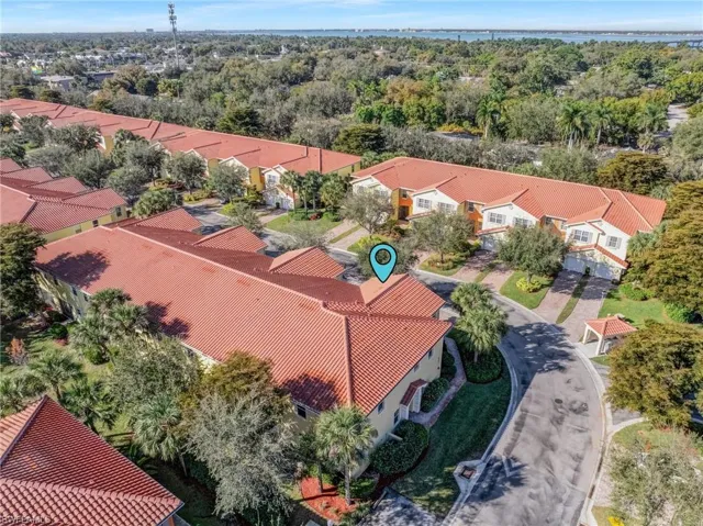 Aerial view of residential area