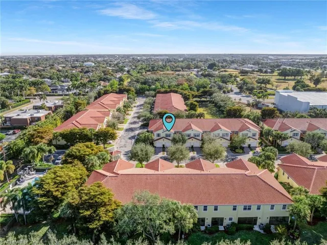 Aerial view of residential area