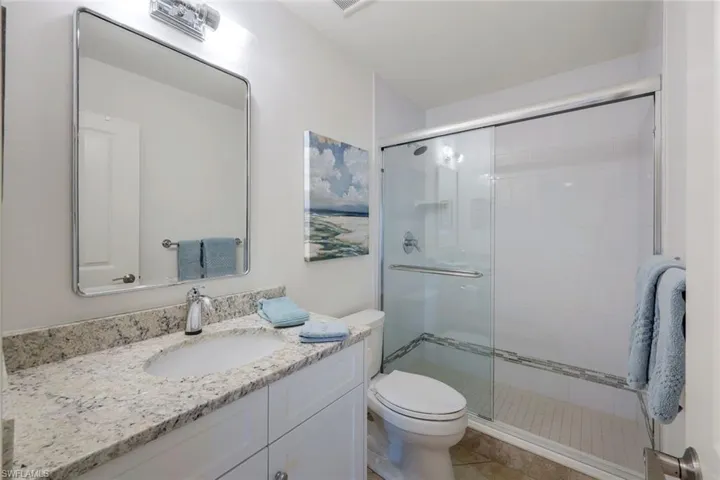 Full Guest Bath with a Step In Shower, Oversized Sink w/ Storage