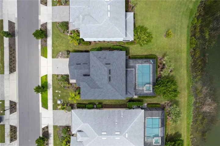 Birds eye view of property