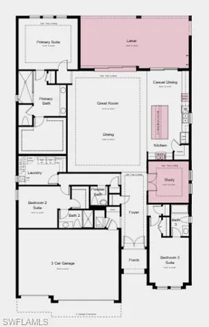 Additional Highlights Include: gourmet kitchen, outdoor kitchen rough in, and extended lanai