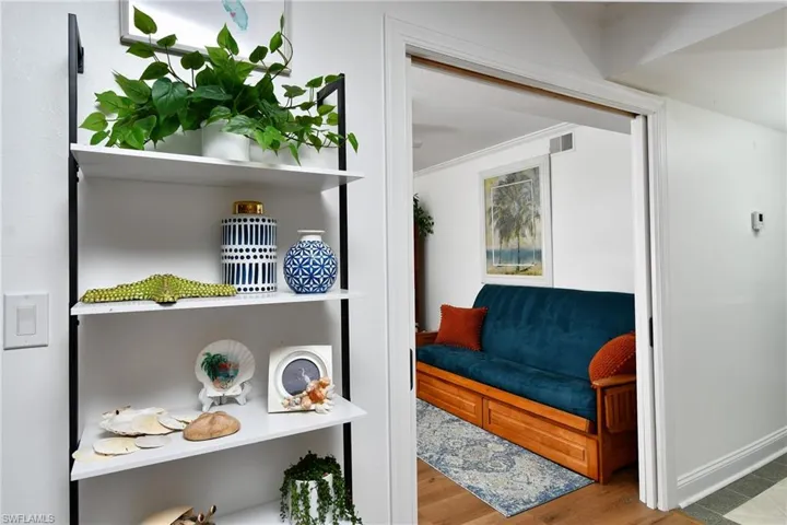 Pocket doors with den beyond