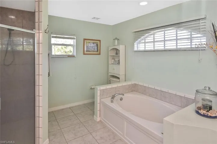 ...and a separate walk-in shower.