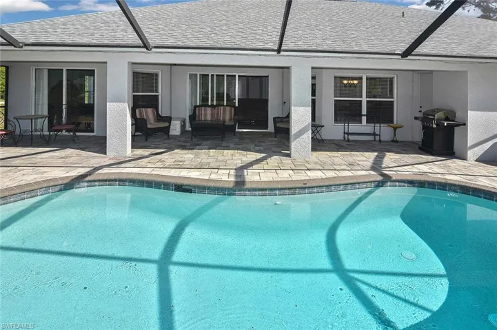 ...with a generously-sized and shaded under-truss area, perfect for entertaining!