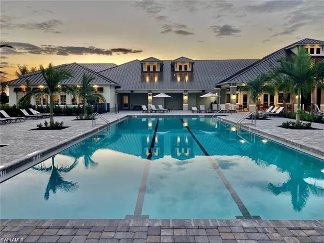 Sunset at the pool club