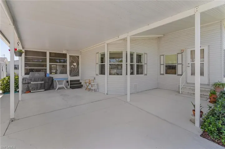 View of patio featuring entry steps