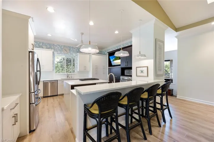 Entertain with ease while preparing dinner for friends.