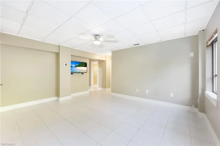 So much space on the lower level - previously used as an office.