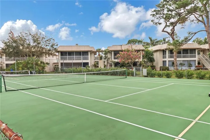 View of tennis court
