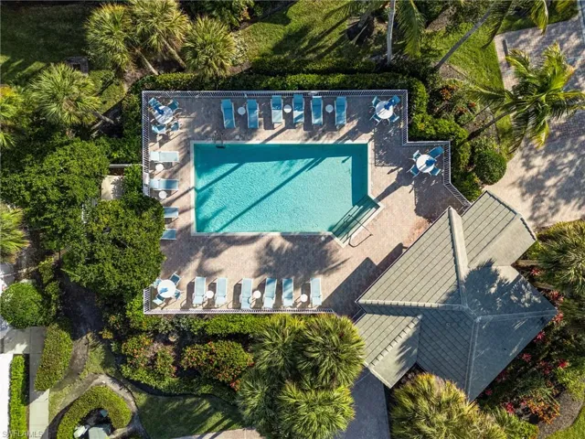 Bird's eye view of a pool