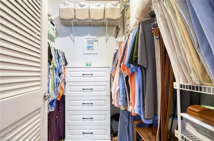 View of walk in closet