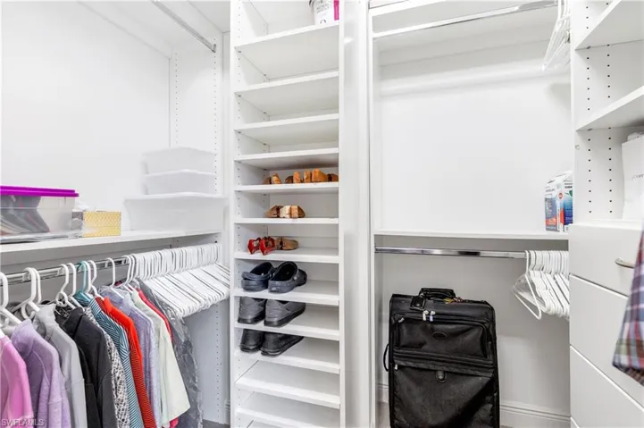 View of walk in closet