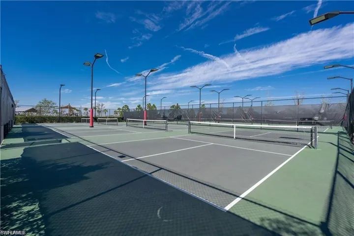 View of tennis court
