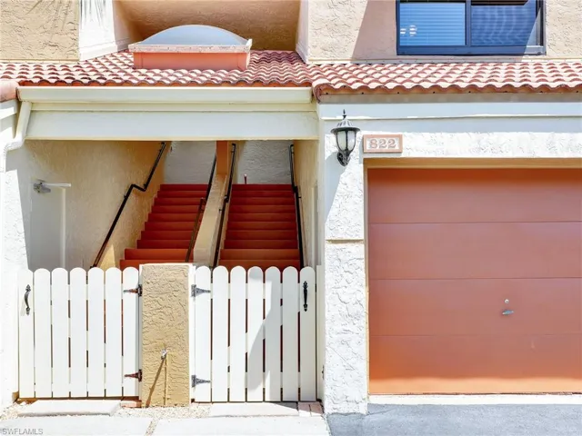 Garage and stairs to unit